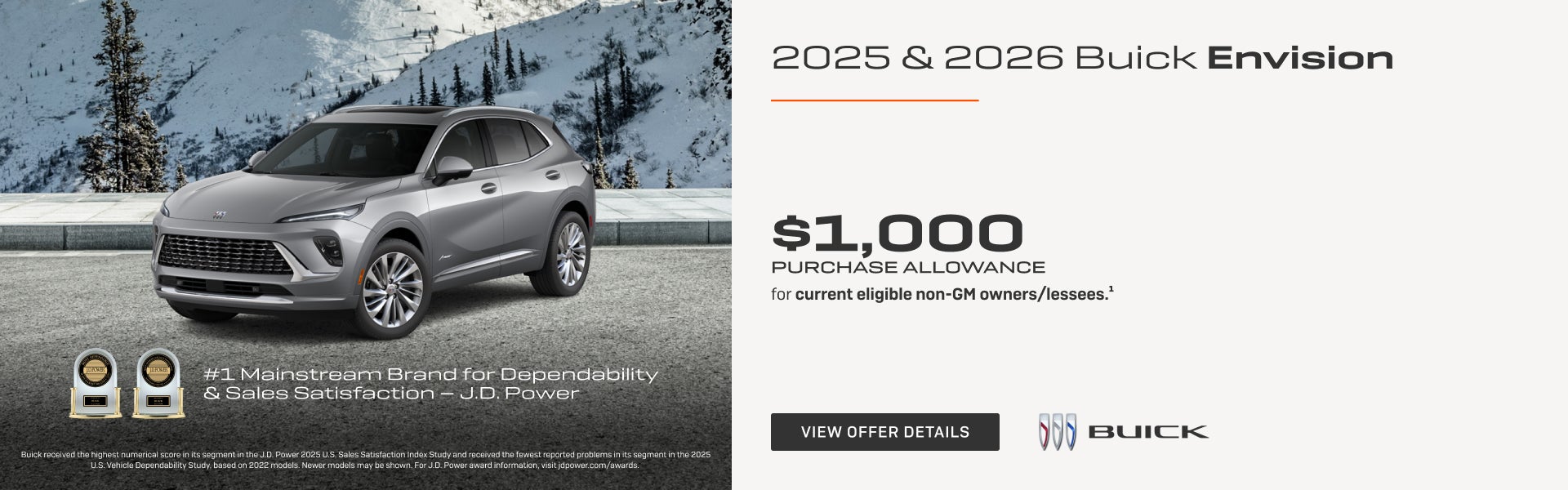 $1,000 PURCHASE ALLOWANCE for current eligible non-GM owners/lessees.1