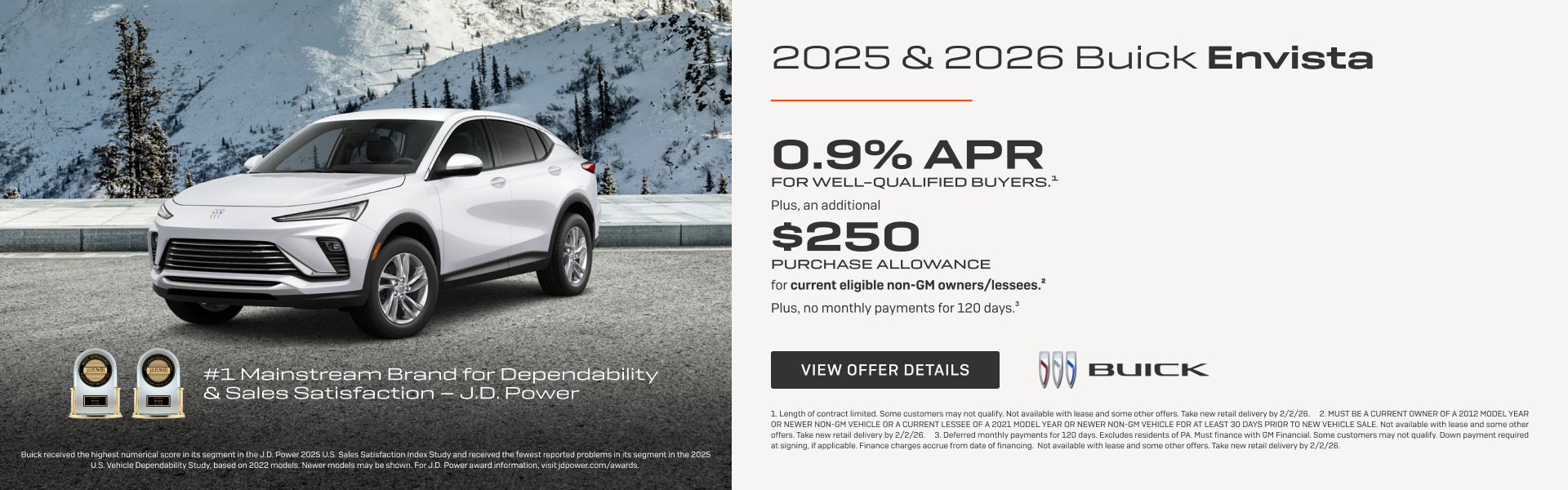 0.9% APR
FOR WELL-QUALIFIED BUYERS.1

Plus, an additional $250 PURCHASE ALLOWANCE for current eli...